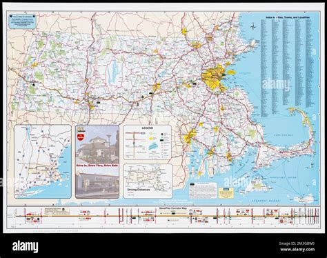 Massachusetts Turnpike map : the main street of Massachusetts ...