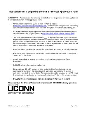 Instructions for Completing the IRB-1 Protocol Application - research ...