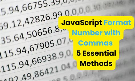 Image result for JavaScript Format Number with Com Mas