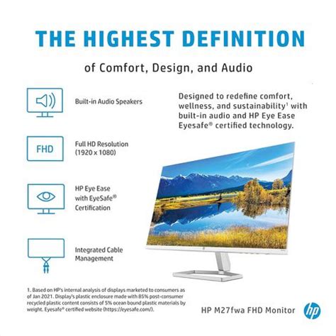Buy HP M27FWA 60.58cm (27 Inches) Full HD Monitor (HP Eye Ease with ...