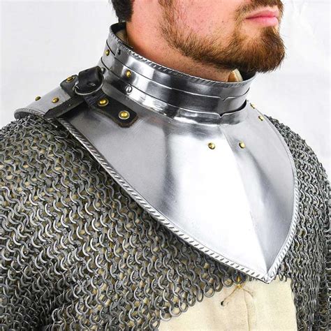 Knights in Armour - 16th Century Steel Gorget with Articulated Collar