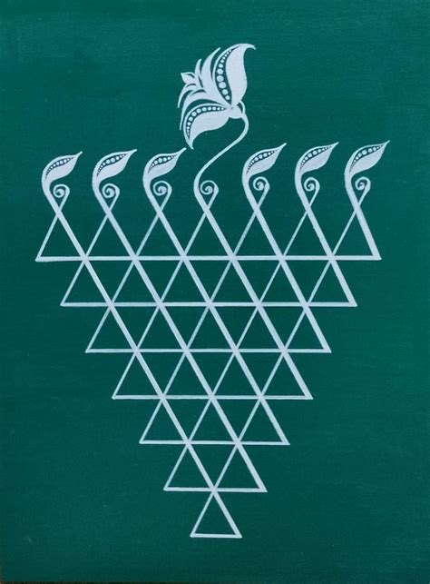 Hand Made Saraswati Yantra on Canvas Board, Size 18X24 inch Qty. 1 ...
