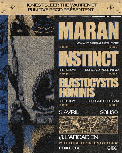 MARAN + INSTINCT + BLASTOCYSTIS HOMINIS // LARCADIEN, L'Arcadien Bar ...
