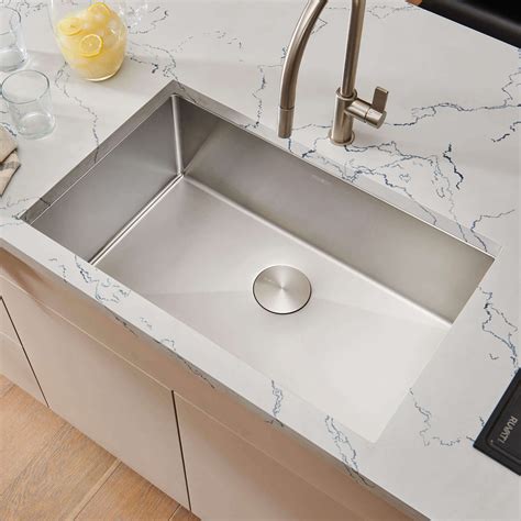 Ruvati 32-inch Slope Bottom Offset Drain Reversible Kitchen Sink ...