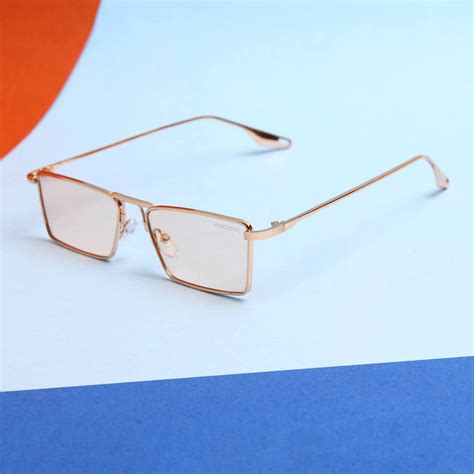 Buy Rebel Edition Gold Pink Rectangle Sunglasses - Luxurious Style and ...