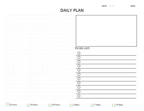 Image result for Daily Plan Example
