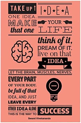 Inephos Swami Vivekananda Take Up One Idea Quote Poster | Inspirational ...