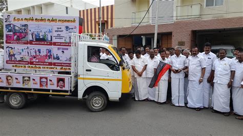 Tamil Nadu Minister, S.Muthuswamy launched a video display vehicle in Erode
