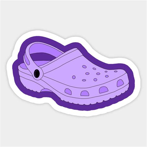 Customize Your Style with Purple Crocs Shoe Sticker