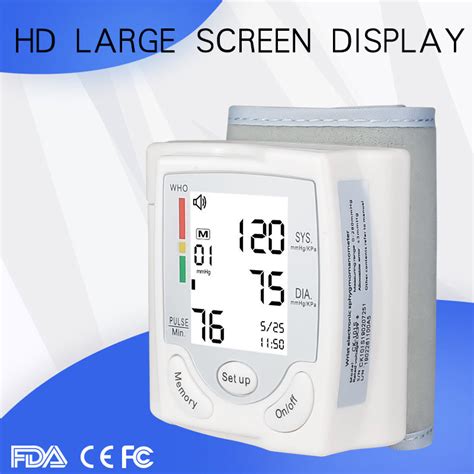 Electronic Blood Pressure Monitor, English Wrist Measuring Instrument ...