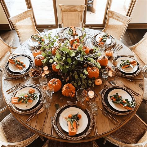 Elegant Thanksgiving Table Decor Ideas for Round Round Tables