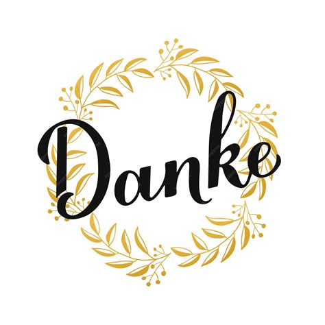 Premium Vector | Thank you calligraphy hand lettering in german ...