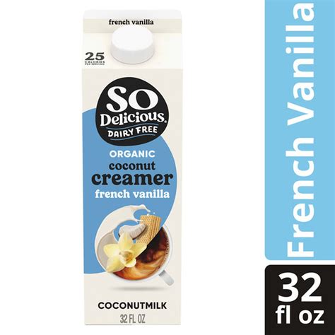 So Delicious Dairy Free French Vanilla Coconutmilk Organic Creamer