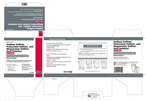 Sodium Sulfate, Potassium Sulfate, and Magnesium Sulfate Bowel Prep Kit (Sun...