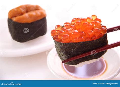 Sushi, Sea Urchin And Salmon Roe Royalty-Free Stock Image ...