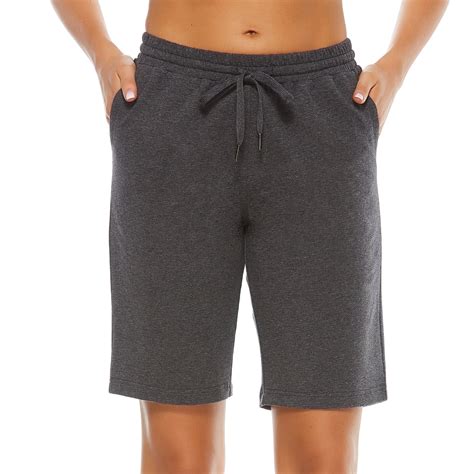 Stelle Women's 10" Bermuda Shorts Cotton Jersey Shorts,Summer Casual ...