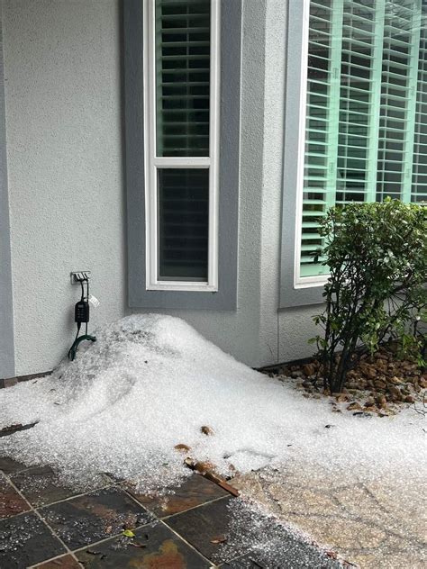 Hail in Summerwood on Tuesday