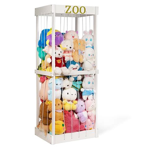 Stuffed Animal Zoo Stuffed Animal Storage Wood Plushie Storage Stuffed ...