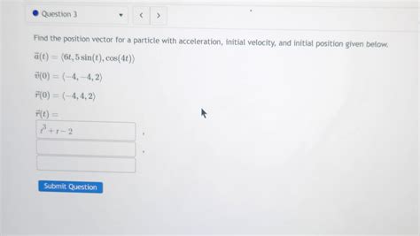 Image result for Position of the Particle Vector Function