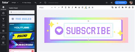 Twitch Panel Maker: Edit Twitch Panels Online | Fotor
