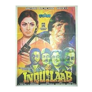 INQUILAAB :Bollywood original movie poster 1984 Amitabh Bachchan ...