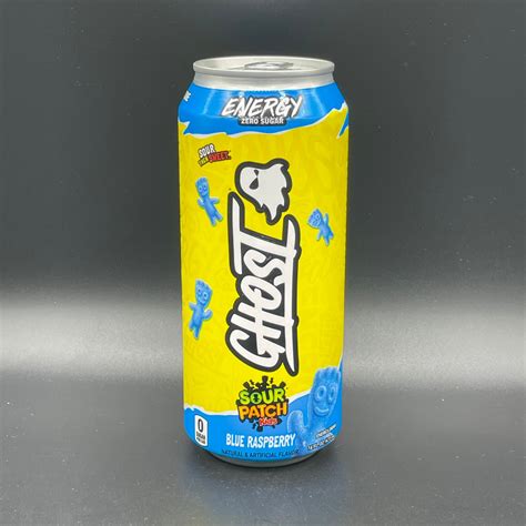 NEW Ghost Energy, Sour Patch Kids Blue Raspberry Flavour - Zero Sugar,