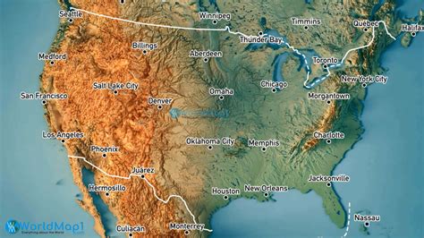 North America Cities Map - Guide of the World