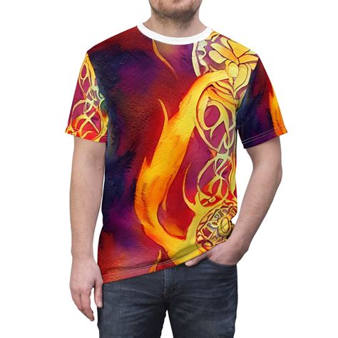 Black and Red Graphic Designed Unisex Cut & Sew Tee AOP - Etsy