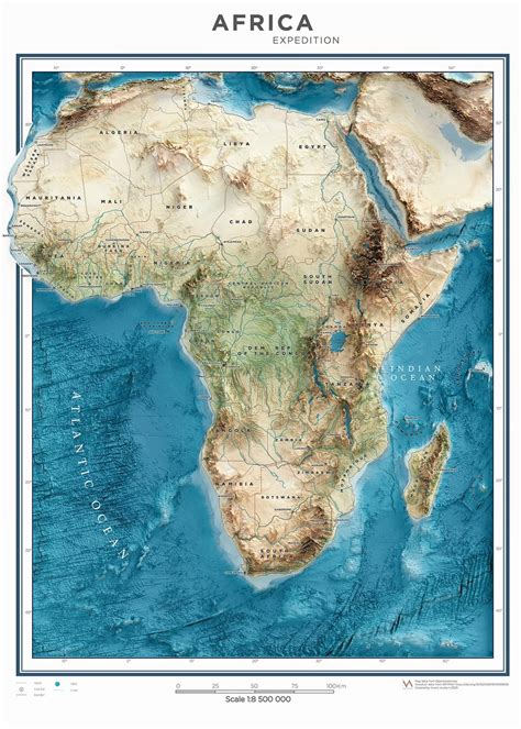 Map Of Africa With Equator Topographic Map World