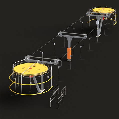 T-bar Ski Lift 3D Model $99 - .3ds .max - Free3D