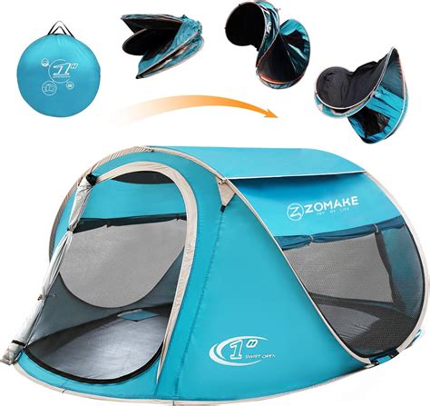 ZOMAKE Easy Pop Up Tent 2-4 Person Waterproof - Pop-Up India | Ubuy