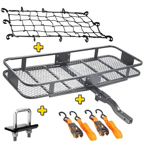 Buy Mockins 60"x20"x6" Folding Cargo Carrier Hitch Mount |500 lb Capacity Trailer Hitch Cargo ...