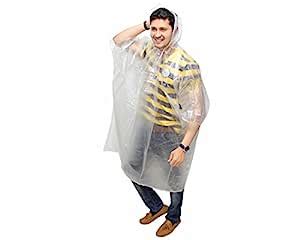 Buy Goodluck PVC Waterproof Rain Ponchos Raincoat Rainwear Hooded ...