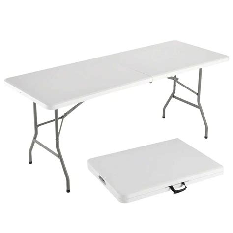 Folding Table 6 FT Camping Table Portable Heavy Duty Plastic ...