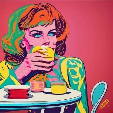 1960s pop art in a diner on Craiyon