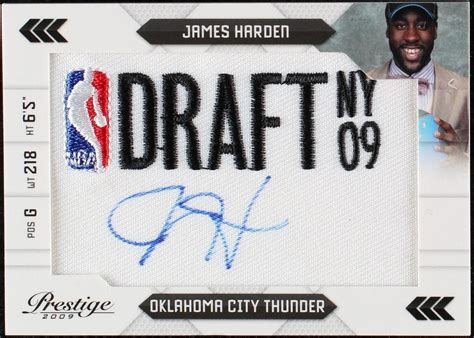 2009-10 Panini Prestige - Nba Draft Class James Harden #3 Draft Logo ...
