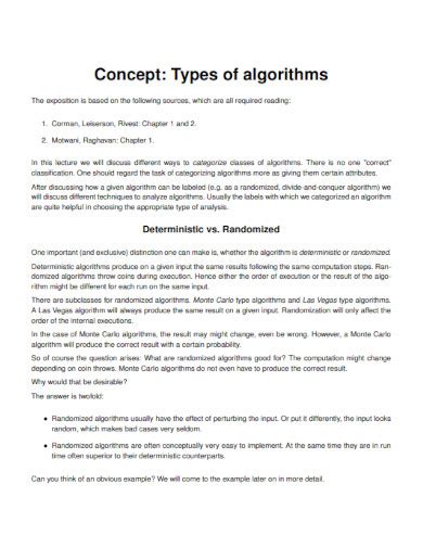Types of Algorithm Method 的图像结果