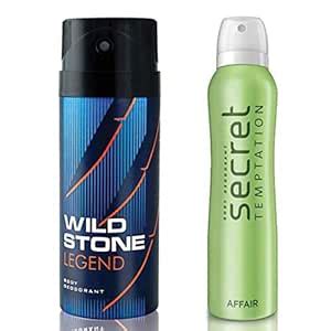 Buy Secret Temptation Affair Deodorant For Women and Wild Stone Legend ...