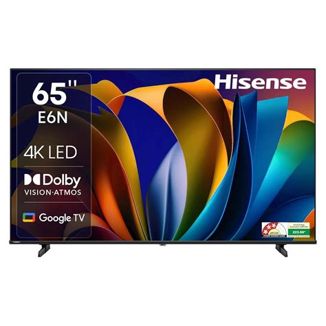 Hisense 164 cm (65 inches) E6N Series 4K Ultra HD Smart LED Google TV ...