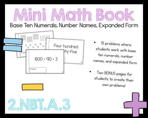 2nd Grade Math Base Ten Numerals Number Names Expanded Form 2.NBT.A.3