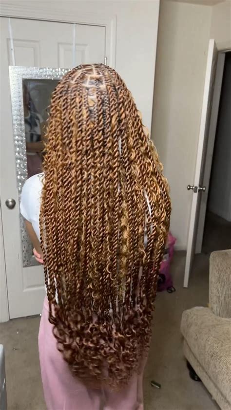 island twists with curls | Twist braid hairstyles, Braids for black ...