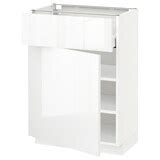METOD / MAXIMERA base cabinet with drawer/door, white/Voxtorp oak ...
