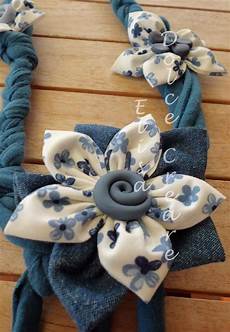 collane con fiori di stoffa collana in fettuccia con fiori di stoffa e quot pietre collane con fiori di stoffa collana in fettuccia con fiori di stoffa e quot pietre
