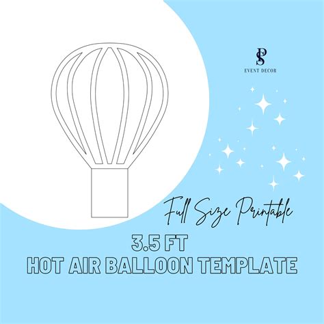 Hot Air Balloon Template Printable