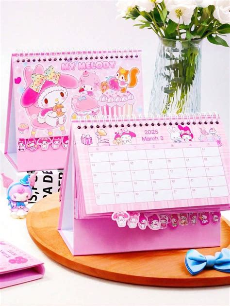 2025 Desk Calendar - Cute Black Beauty, Melody And Pompompurin Design ...