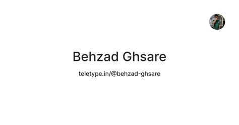Behzad Ghsare — Teletype