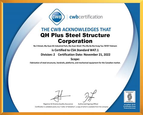 CWB Certified - SCS Manufacturing Inc.