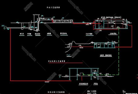 某市污水厂整套工艺CAD施工图，污水处理厂建筑工程制图下载 - 易图网