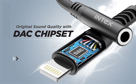 Intex Speed Lightning to 3.5mm AUX Connector with DAC Chipset, HD Audio ...