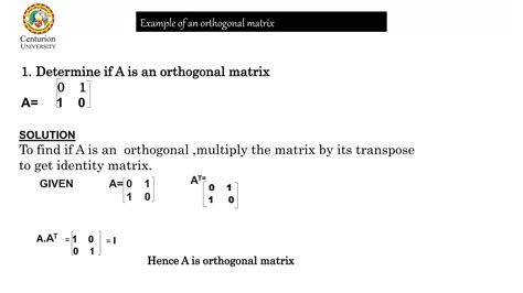 Image result for Orthogonal Matrix Example 3X3
